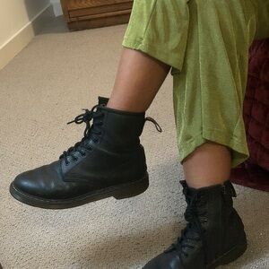 Dr. Martens Black Leather Lace-Up Boots